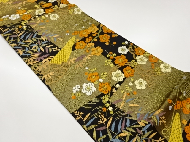 JAPANESE FUKURO OBI / WOVEN PLANTS